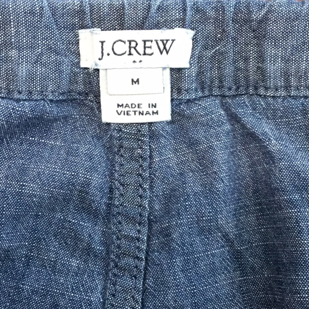 J. Crew chambray drawstring shorts size medium - Picture 3 of 4